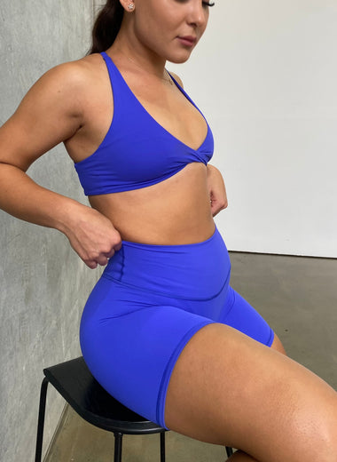 Minimal Twist Bra | Cobalt Blue