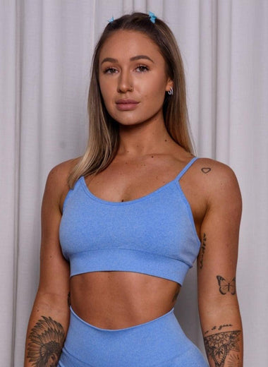Seamless Sports Bra | Sky Blue - Jagrrr