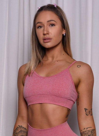 Seamless Sports Bra | Pink - Jagrrr