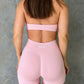 Strive Halter Seamless Bra | Baby Pink