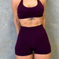 Strive Halter Seamless Bra | Plum
