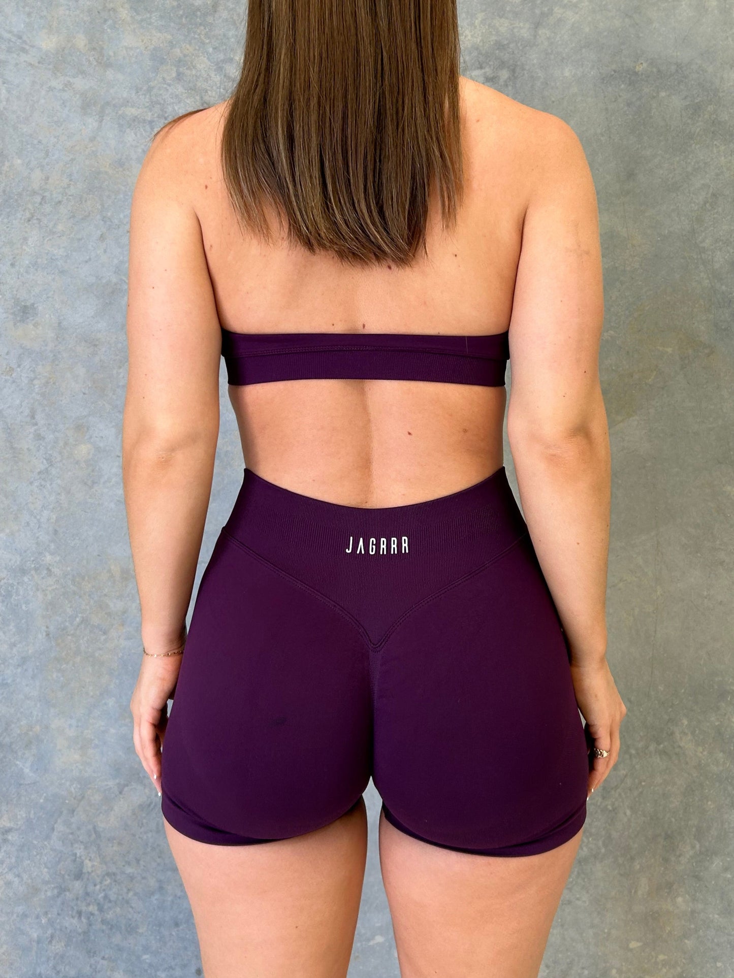Strive Halter Seamless Bra | Plum