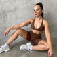 Minimal Twist Bra | Chocolate - Jagrrr