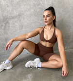 Minimal Twist Bra | Chocolate - Jagrrr