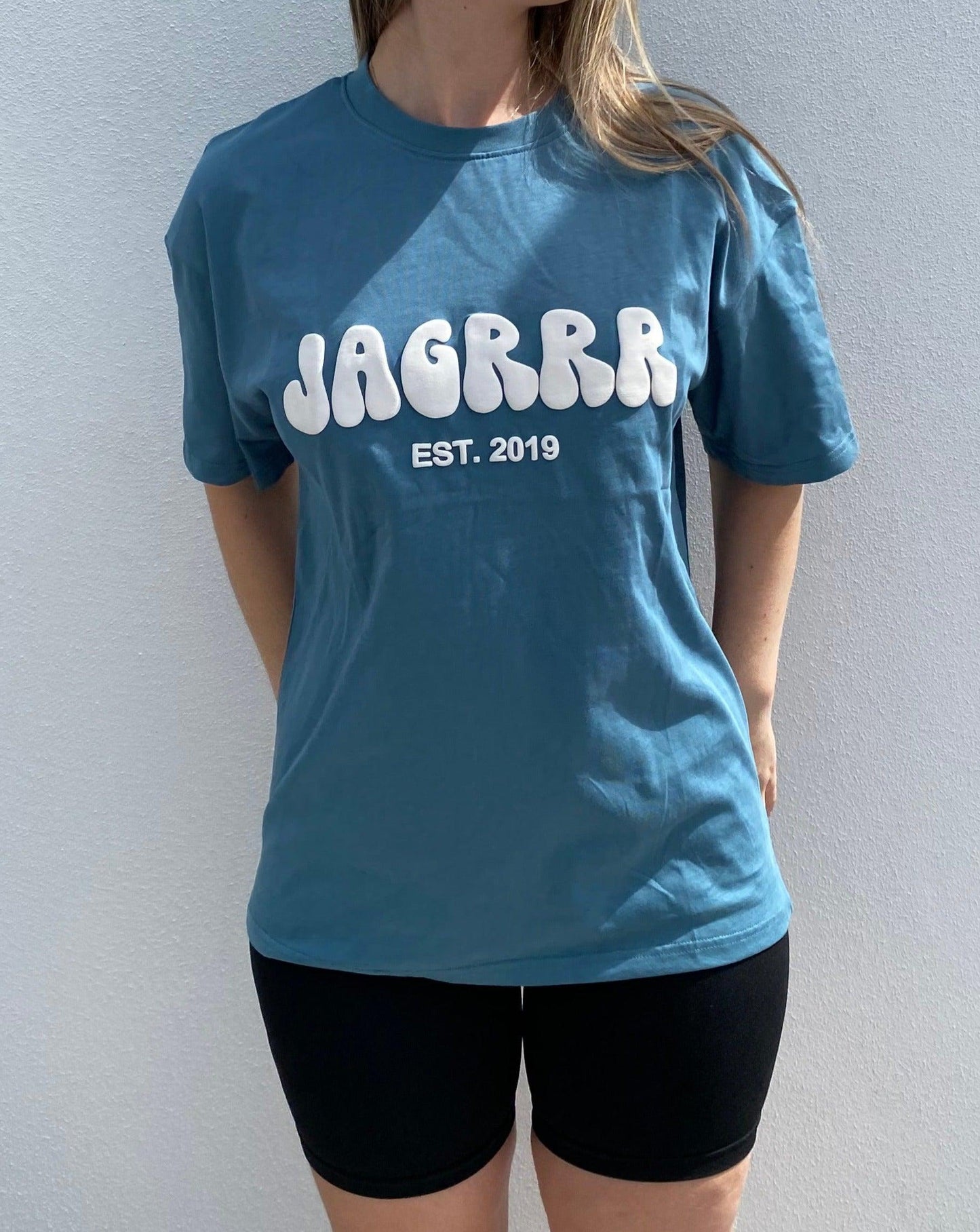 Oversized Puff Print Tee | Sea Green - Jagrrr