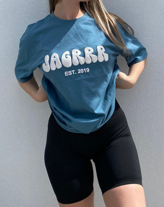 Oversized Puff Print Tee | Sea Green - Jagrrr