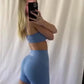 Seamless Sports Bra | Sky Blue