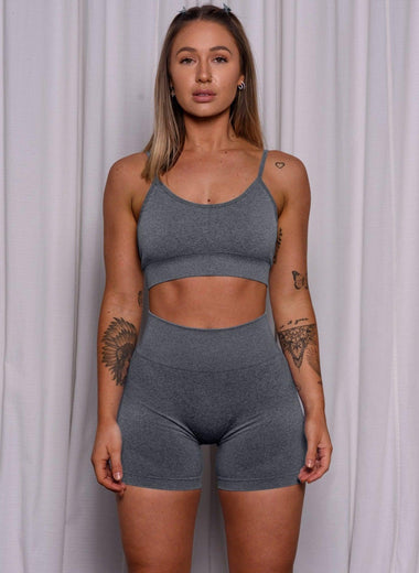 Seamless Bike Shorts | Charcoal - Jagrrr