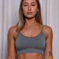 Seamless Sports Bra | Charcoal - Jagrrr